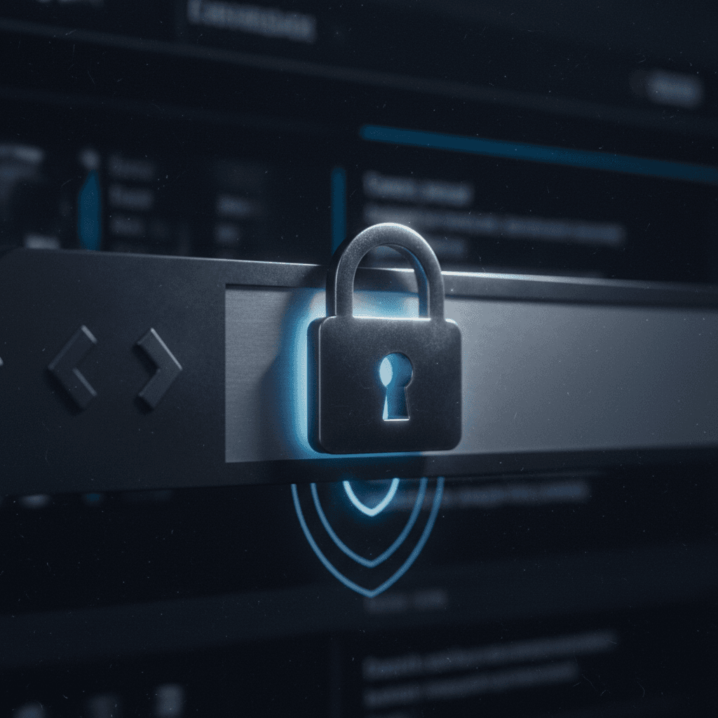 SSL certificate security lock on website
